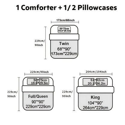 Duvet Cover Set 2/3 Piece Coin Pattern – Soft Skin-Friendly Hypoallergenic Machine Washable Quilt Cover with Pillowcases, Twin Full Queen King, 12 Colors Solid & Plaid Minimalist Bedroom Bedding