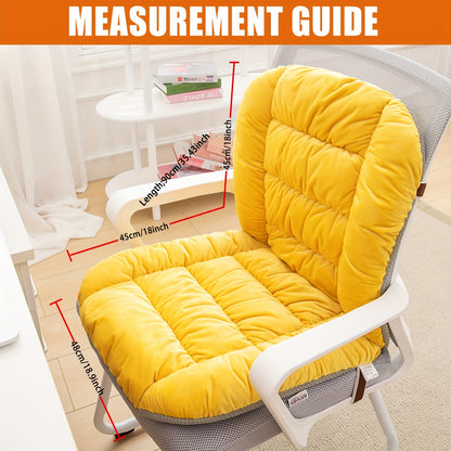 Lumbar Support Seat Cushion – Thick Office Chair Cushion with Backrest Pad, Non-Slip Ergonomic Cushion for Long Sitting, Home Office Living Room Decor, 11 Colors
