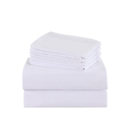 Microfiber Bed Sheets Set 6 Piece Hotel Grade 18" Deep Pocket, Breathable Soft Bedding Twin Full Queen King, 100 GSM All-Season Comfort, Machine Washable Fitted Sheet Flat Sheet Pillowcases, 12 Colors