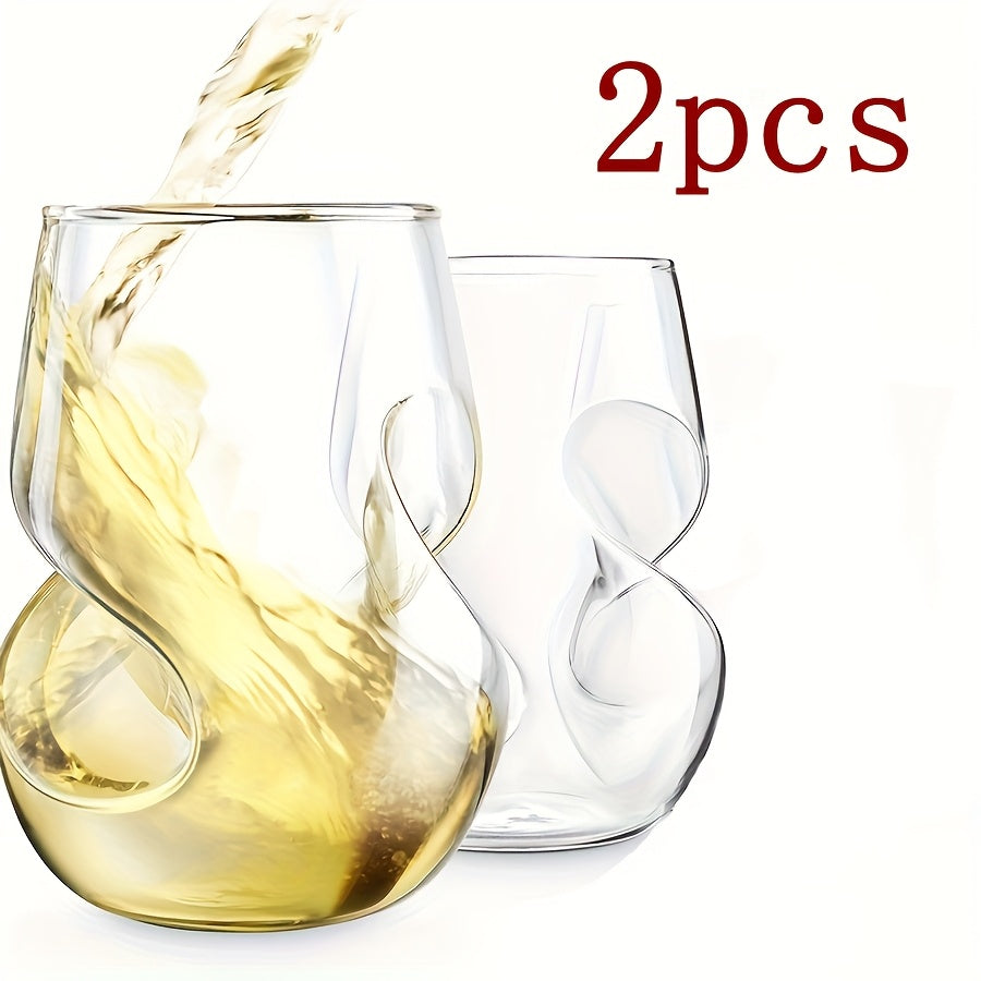 Japanese Twist Cocktail Glasses 400ml – Creative Spiral Whiskey Tumbler Set for Home Bar, Water, Tea, Beer & Cocktails – 2, 4 or 6 Pack Gift Set