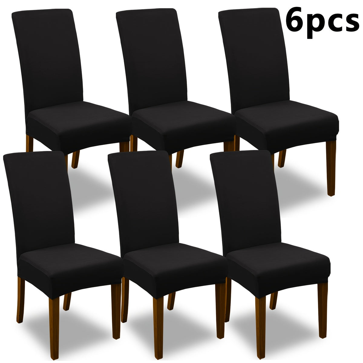 Dining Chair Covers Set of 4 6 Stretch Jacquard Slipcovers, Elastic Chair Cover for Dining Room Kitchen Wedding Office Living Room, Washable Furniture Protector in 9 Colors