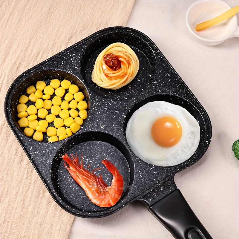 Nonstick Omelet Pan Small Frying Pan - Aluminum Egg Skillet with Heat-Resistant Wooden Handle, Easy Food Release Breakfast Pan for Eggs, Omelettes, Burgers & Pancakes, Easy to Clean Kitchen Cookware