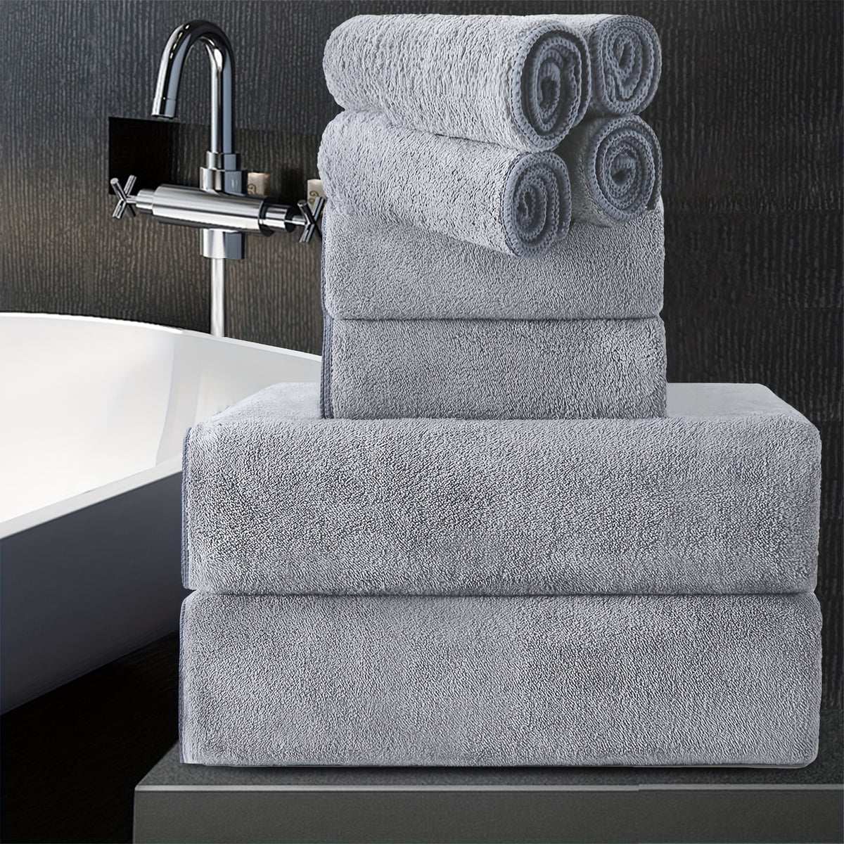 750GSM Extra Large Bath Towels Set 8-Pack 35x70 Inch – Oversized Luxury Bath Sheets Ultra-Soft Thick Highly Absorbent Fast Dry Towels for Bathroom Gym Spa Daily Use