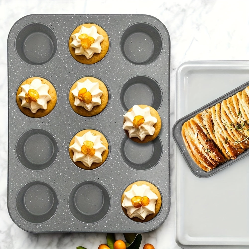 Nonstick Bakeware Set with Baking Pans – Oven-Safe Baking Sheets, Cake Pan, Muffin Pan, Loaf Pan, Roast Pan & Cookie Sheet – Complete Kitchen Baking Supplies with Rack, Whisks & Spatulas (2–24pcs)