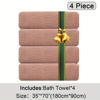 Oversized Bath Towel Set Microfiber XL – Super Absorbent Quick Dry Extra Large Bath Sheets for Family & Hotel, Soft Plush Shower Towels, 4-Piece & 8-Piece Sets, Multiple Colors & Patterns