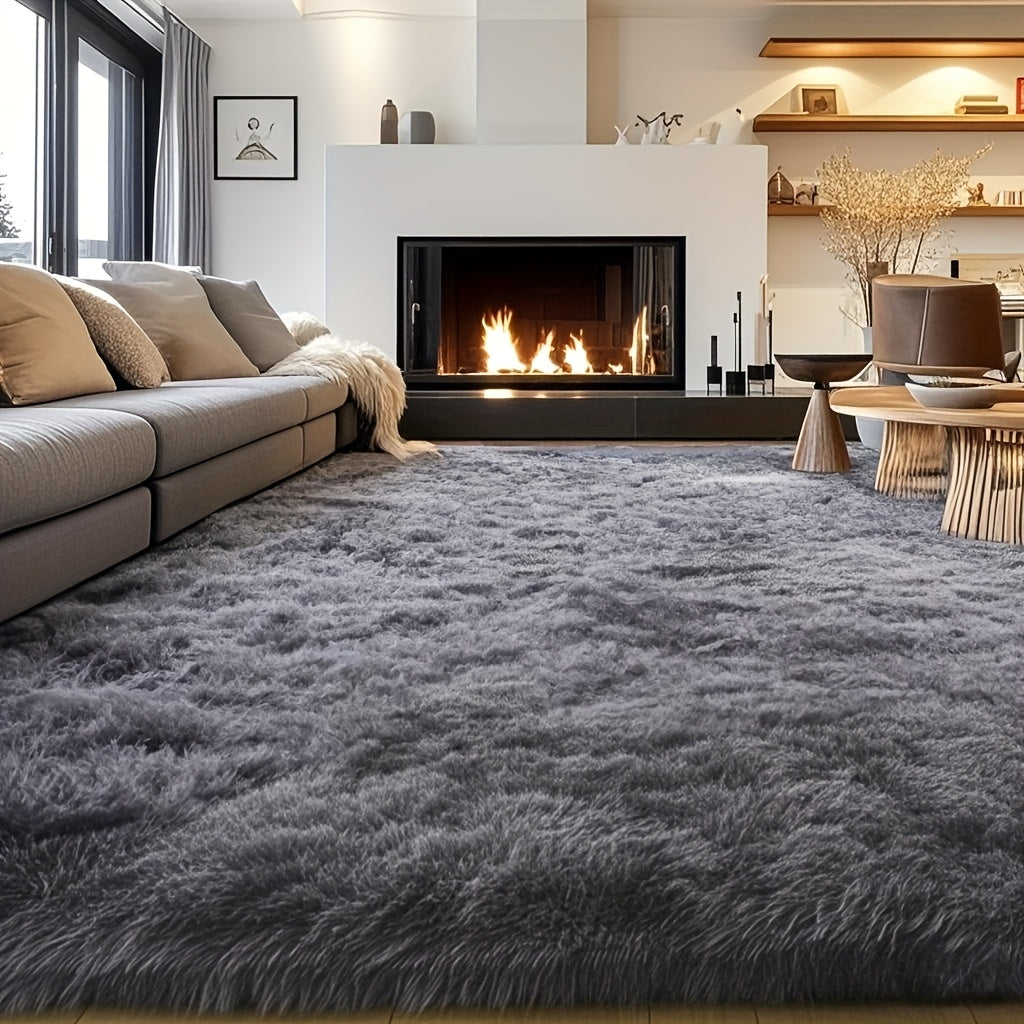Large Area Rug 8x10 Feet Fluffy Shag Rug for Living Room Bedroom Non-Slip Soft Plush Fuzzy Carpet Modern Furry Floor Rug Home Decor