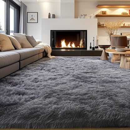 Large Area Rug 8x10 Feet Fluffy Shag Rug for Living Room Bedroom Non-Slip Soft Plush Fuzzy Carpet Modern Furry Floor Rug Home Decor