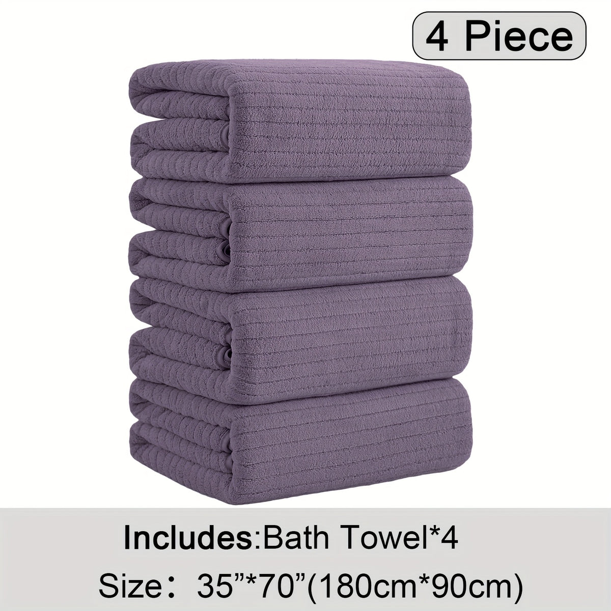 Oversized Bath Towels Set 4 Pack – 35"x70" Extra Large Microfiber Bath Sheets, Super Soft Absorbent Quick Dry Shower Towels for Bathroom, Hotel, Family, 13 Colors Available