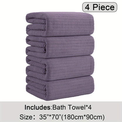 Oversized Bath Towels Set 4 Pack – 35"x70" Extra Large Microfiber Bath Sheets, Super Soft Absorbent Quick Dry Shower Towels for Bathroom, Hotel, Family, 13 Colors Available