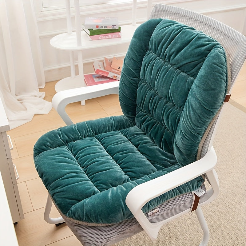 Lumbar Support Seat Cushion – Thick Office Chair Cushion with Backrest Pad, Non-Slip Ergonomic Cushion for Long Sitting, Home Office Living Room Decor, 11 Colors