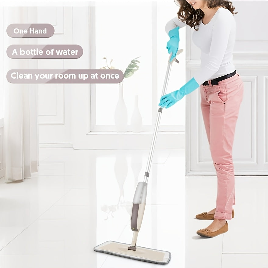 Microfiber Spray Mop with 3 Washable Reusable Pads – Water Spraying Flat Mop for Hardwood, Laminate, Tile & Ceramic Floors – Wet & Dry Dual-Purpose Household Floor Cleaning Mop Set
