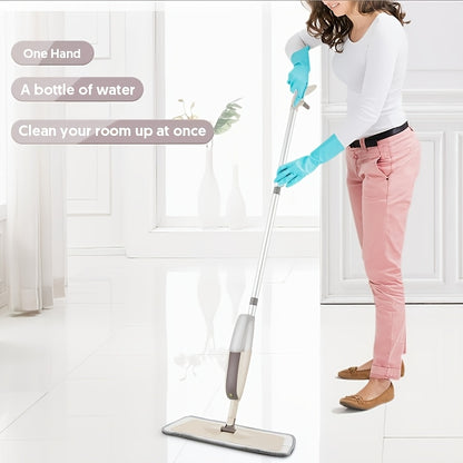 Microfiber Spray Mop with 3 Washable Reusable Pads – Water Spraying Flat Mop for Hardwood, Laminate, Tile & Ceramic Floors – Wet & Dry Dual-Purpose Household Floor Cleaning Mop Set