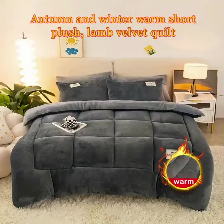 Sherpa Fleece Blanket 500GSM Three-Layer Warm Throw Blanket for Sofa Couch Bed Camping - Soft Plush Blanket All Seasons Navy Blue Beige Dark Gray Tie-dye Grey