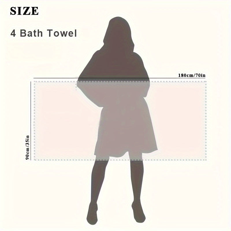 Oversized Bath Towels Set 4 Pack – 35"x70" Extra Large Microfiber Bath Sheets, Super Soft Absorbent Quick Dry Shower Towels for Bathroom, Hotel, Family, 13 Colors Available