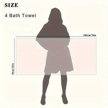 Oversized Bath Towels Set 4 Pack – 35"x70" Extra Large Microfiber Bath Sheets, Super Soft Absorbent Quick Dry Shower Towels for Bathroom, Hotel, Family, 13 Colors Available