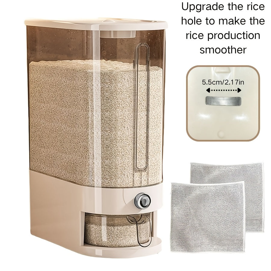 Rice Storage Container Airtight with Measuring Cup – 11 lbs & 22 lbs Sealed Grain Bucket, Insect & Moisture Proof, Food Grade PET, Flip-Top Lid, Flour & Dry Food Organizer for Kitchen