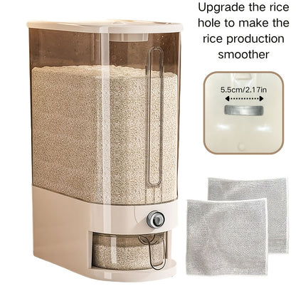 Rice Storage Container Airtight with Measuring Cup – 11 lbs & 22 lbs Sealed Grain Bucket, Insect & Moisture Proof, Food Grade PET, Flip-Top Lid, Flour & Dry Food Organizer for Kitchen
