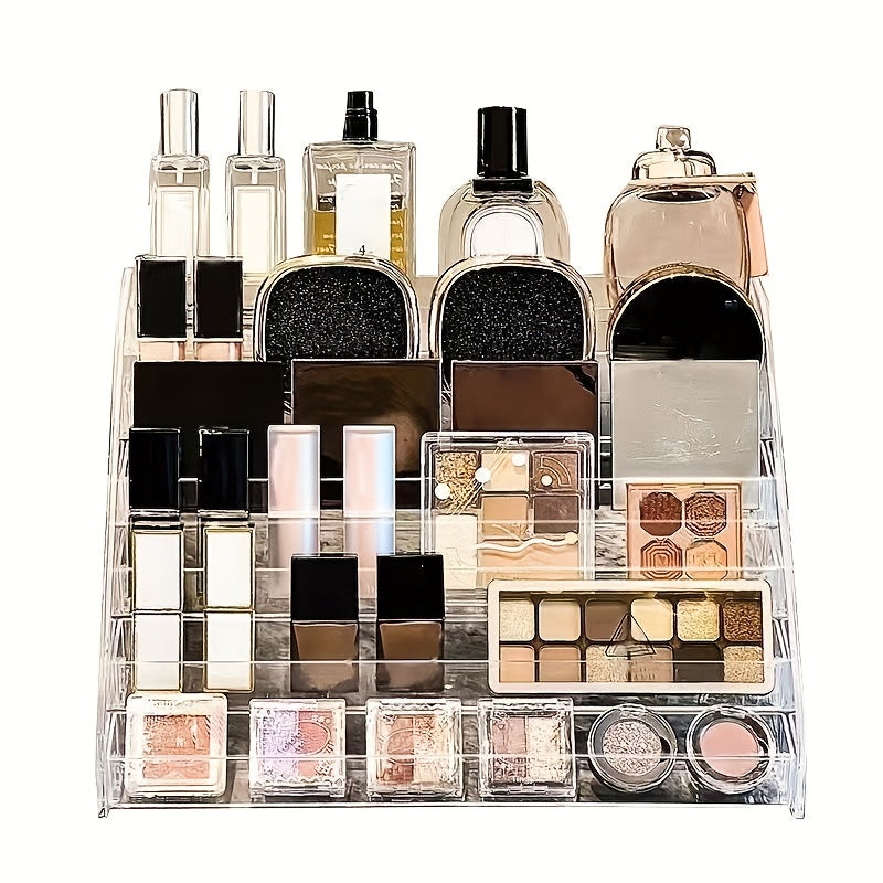 Clear Acrylic Perfume Organizer 5 Tier Transparent – Countertop Vanity Display Shelf for Perfume Bottles Skincare Makeup Cosmetics Lightweight Sturdy Tool-Free Assembly Bathroom Dresser