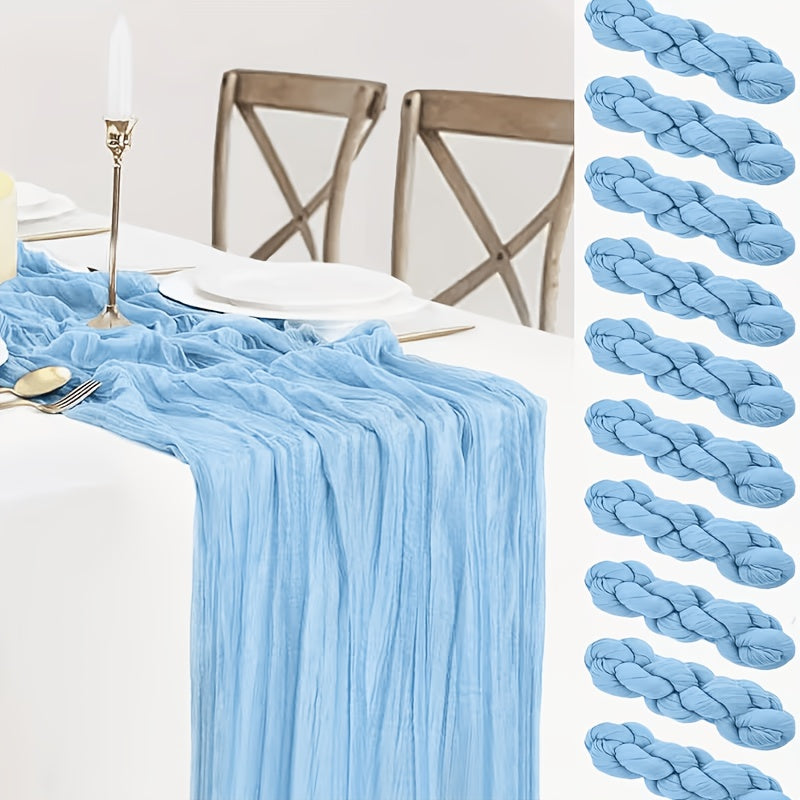 Cheesecloth Table Runner 21.7x120 Inch Sheer Gauze Boho Table Decor for Wedding Reception Bridal Shower Birthday Party Graduation Outdoor Events – Rustic Rectangular Runner in 15 Colors