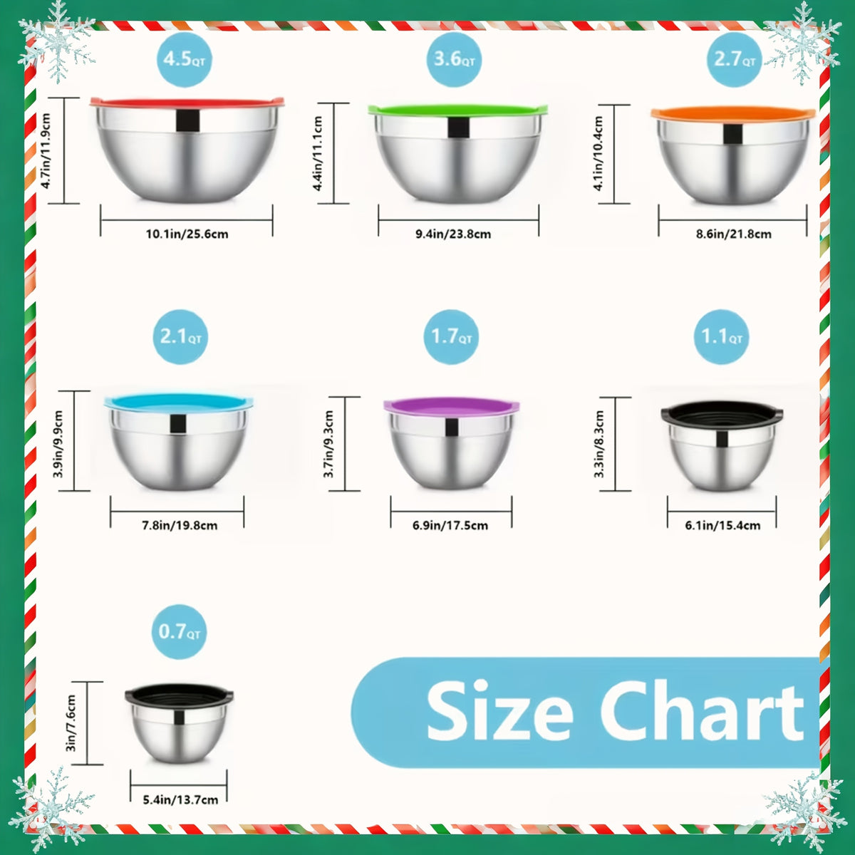 Stainless Steel Mixing Bowls Set with Airtight Lids 30 Piece, 7 Nesting Bowls with Lids and Grater Attachments 23 Kitchen Tools, Dishwasher Safe Mixing Bowl Set for Baking Cooking Serving