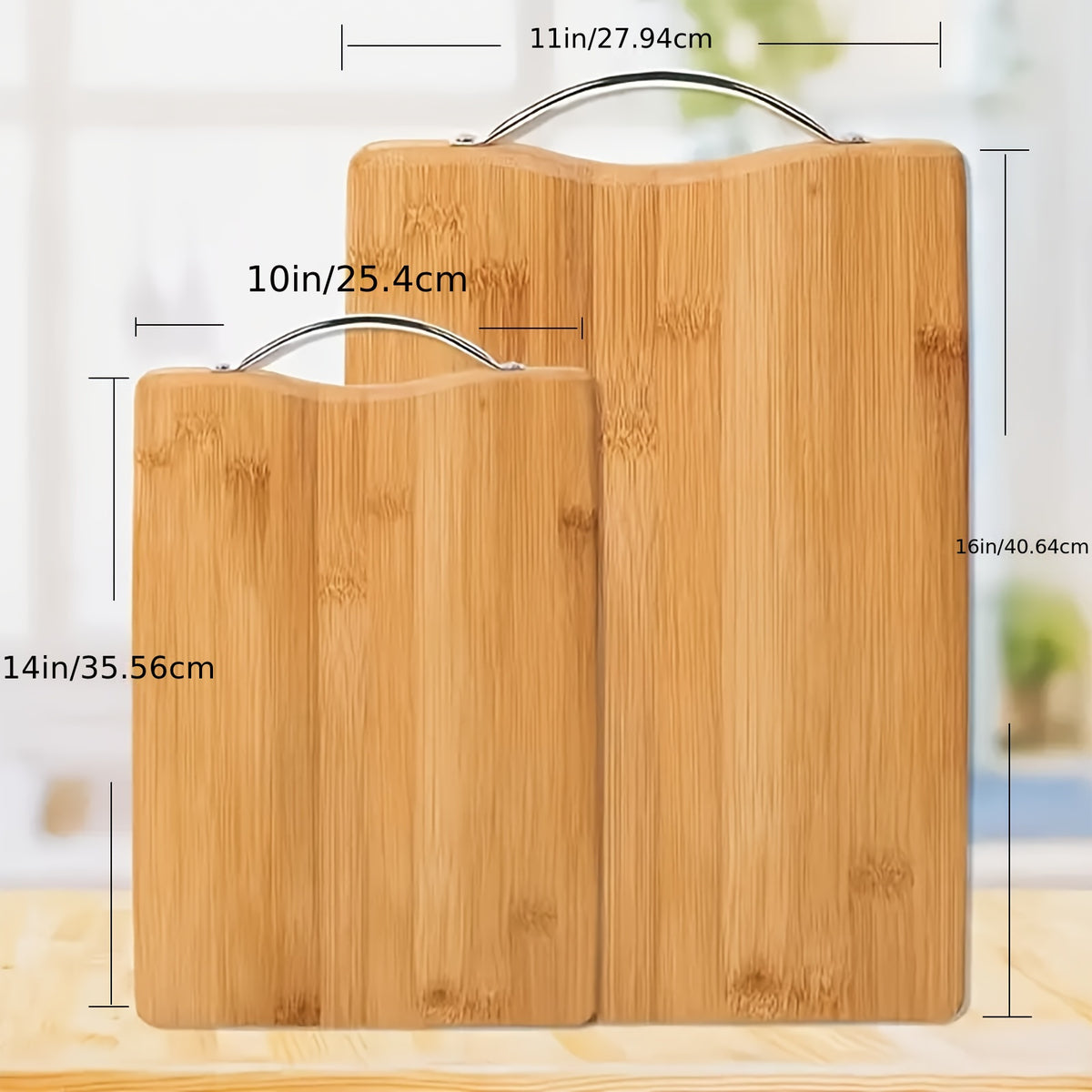 Bamboo Cutting Board Large Natural Wooden Chopping Board for Kitchen Meat Vegetable Bread Prep – Eco-Friendly Thick Butcher Block