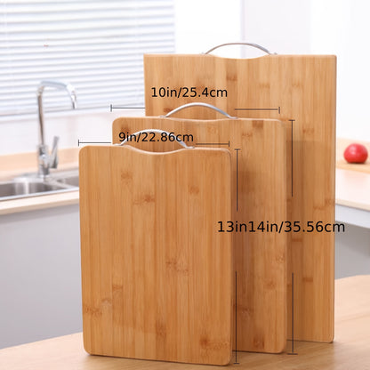 Bamboo Cutting Board Large Natural Wooden Chopping Board for Kitchen Meat Vegetable Bread Prep – Eco-Friendly Thick Butcher Block