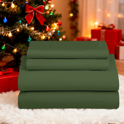 Bed Sheets Set Extra Deep Pocket 500 Thread Count, 3/4 Piece 18 Inch Deep Pocket Fitted Sheet Soft Brushed Microfiber Hotel Luxury Bedding, Wrinkle Free Breathable Bed Sheet Twin Full Queen King