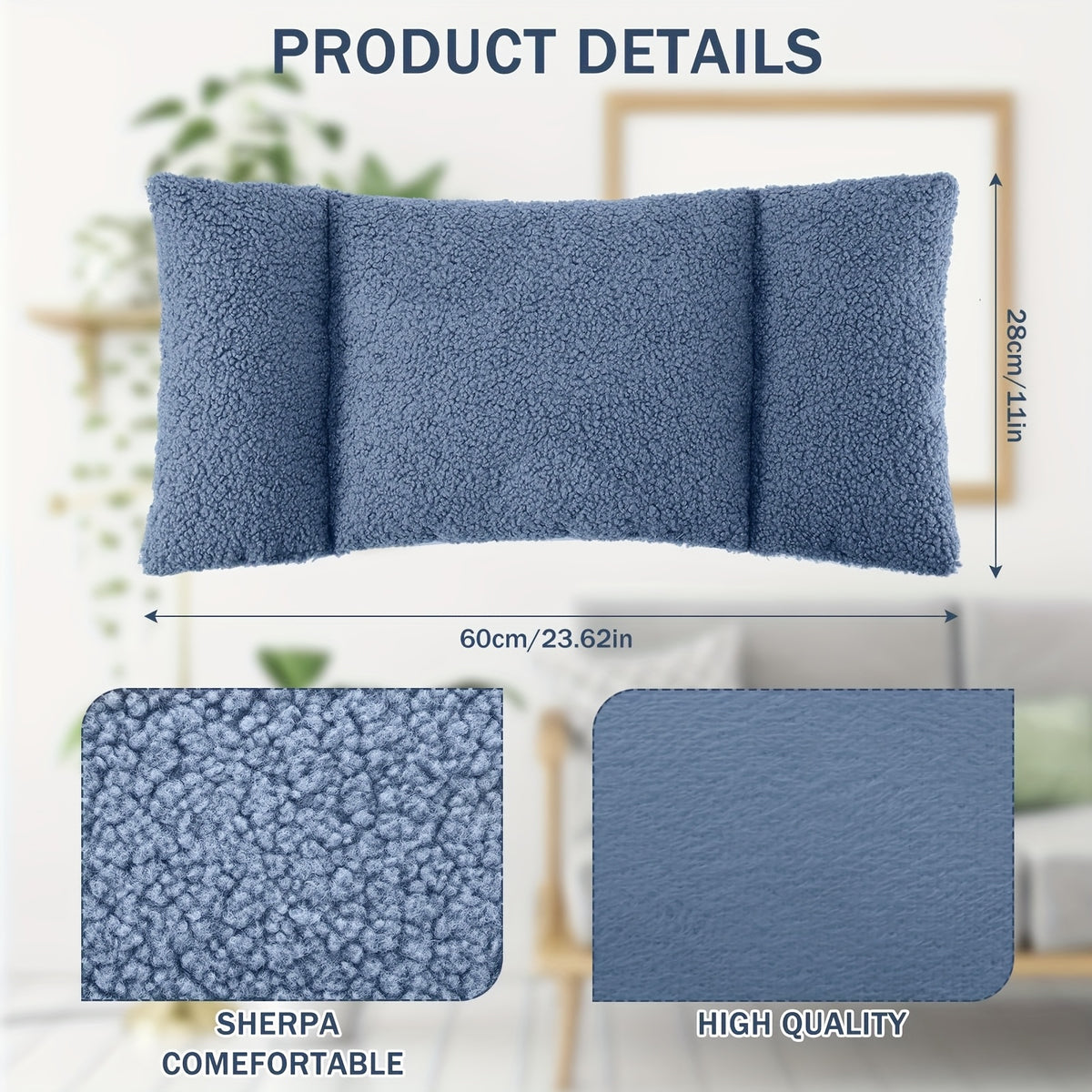 Lumbar Support Pillow for Office Chair - 3-Level Adjustable Backrest Cushion with Knot Design, Soft Polyester Fiber Waist Pillow for Desk Chair Sofa Car, Washable, Dark Gray Coffee Gray Blue Tan