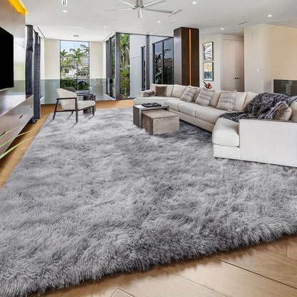 Luxury Plush Area Rug 8x10 Feet Ultra-Soft 1.7 Inch High Pile Fluffy Carpet Non-Slip for Living Room, Bedroom, Study Room & Dorm – Fuzzy Furry Modern Shag Rug for Home Decor