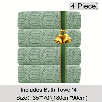 Oversized Bath Towel Set Microfiber XL – Super Absorbent Quick Dry Extra Large Bath Sheets for Family & Hotel, Soft Plush Shower Towels, 4-Piece & 8-Piece Sets, Multiple Colors & Patterns