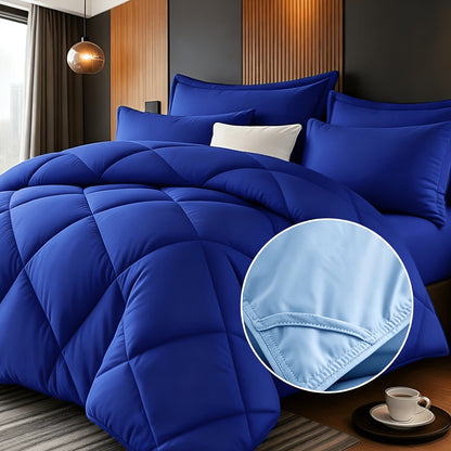 Bedding Comforter Set 30+ Colors All Season – Diamond Quilted Down Alternative Comforter with Pillowcases, Soft Lightweight Breathable Microfiber Fill, Twin Queen King, 2/3 Piece Bed Set for Bedroom Guest Room Dorm