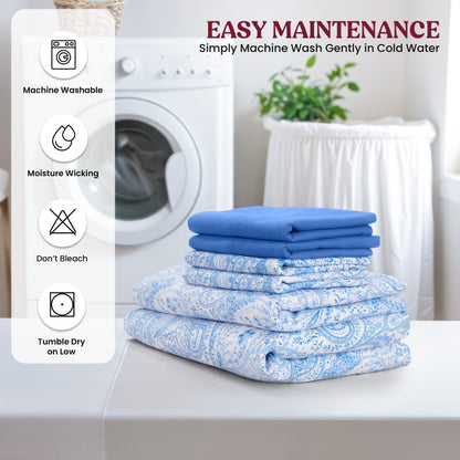 Deep Pocket Fitted Sheet Set 4-Piece Microfiber Soft Brushed Polyester Wrinkle Free Bed Sheets 10 Colors Twin Full Queen King California King