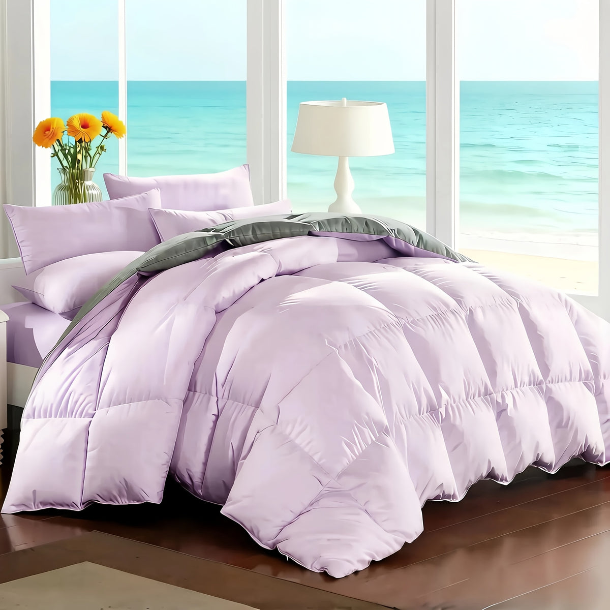 7-Piece Comforter Set Bed in a Bag - Soft Microfiber Down Alternative Comforter with Sheets Pillow Shams All Season Bedding Set Full Queen King, Multiple Colors