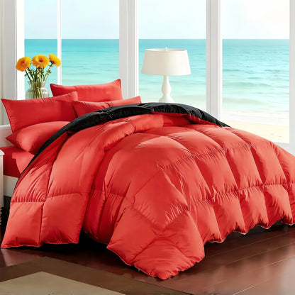 7-Piece Comforter Set Bed in a Bag - Soft Microfiber Down Alternative Comforter with Sheets Pillow Shams All Season Bedding Set Full Queen King, Multiple Colors