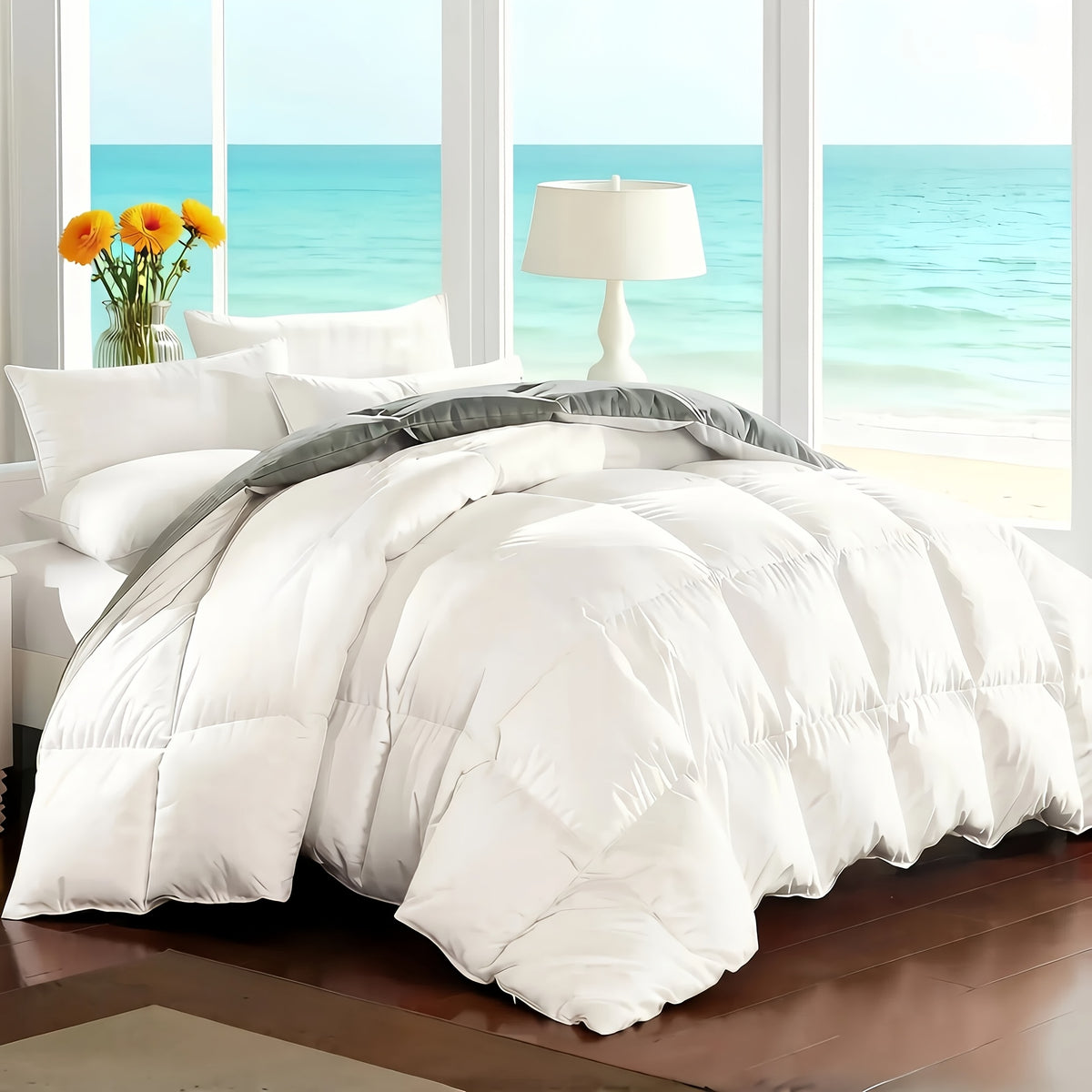 7-Piece Comforter Set Bed in a Bag - Soft Microfiber Down Alternative Comforter with Sheets Pillow Shams All Season Bedding Set Full Queen King, Multiple Colors