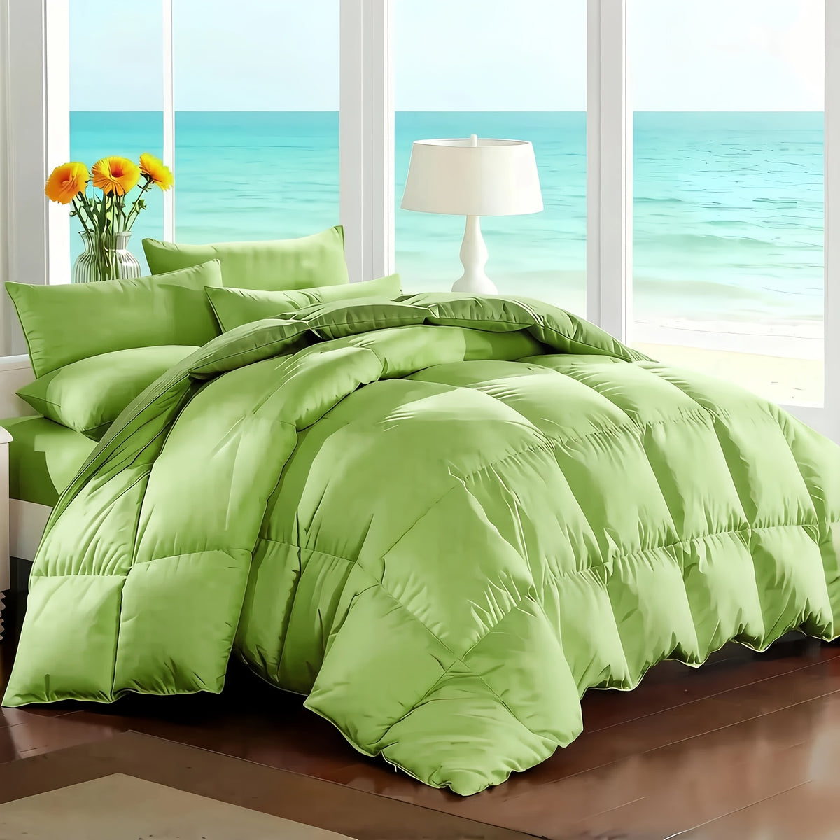 7-Piece Comforter Set Bed in a Bag - Soft Microfiber Down Alternative Comforter with Sheets Pillow Shams All Season Bedding Set Full Queen King, Multiple Colors