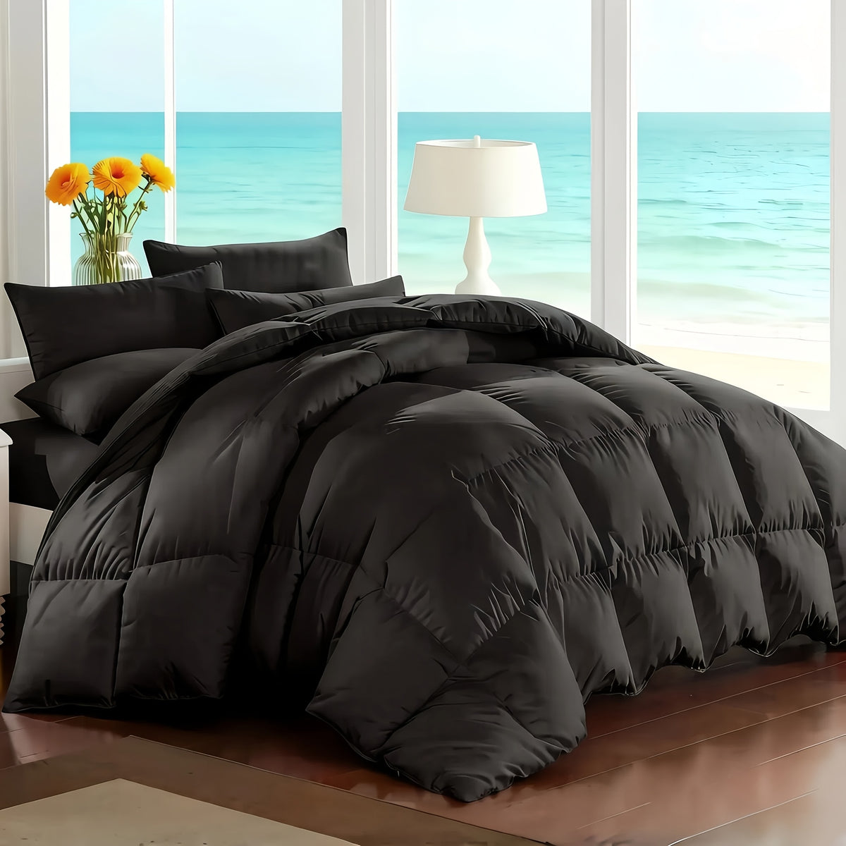 7-Piece Comforter Set Bed in a Bag - Soft Microfiber Down Alternative Comforter with Sheets Pillow Shams All Season Bedding Set Full Queen King, Multiple Colors