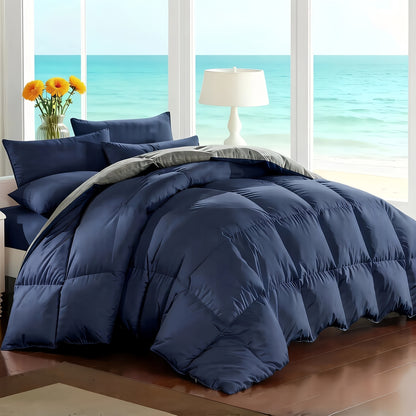 7-Piece Comforter Set Bed in a Bag - Soft Microfiber Down Alternative Comforter with Sheets Pillow Shams All Season Bedding Set Full Queen King, Multiple Colors